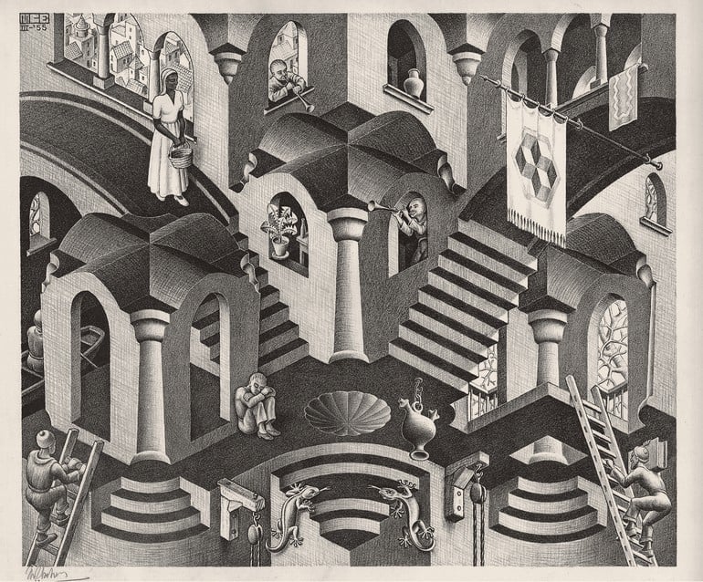 Escher Exhibition at Palazzo Reale in MIlan